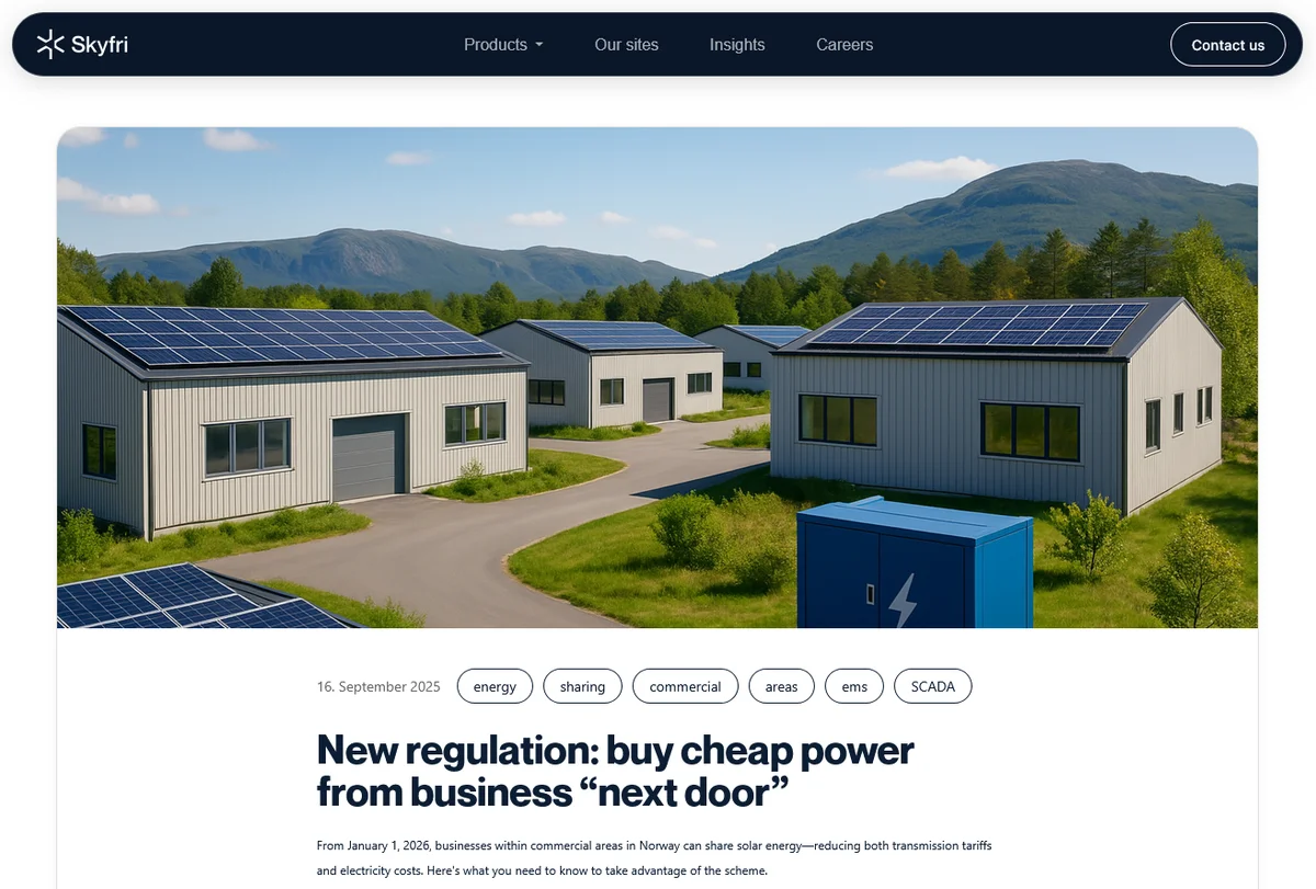 New regulation: buy cheap power from business 'next door'